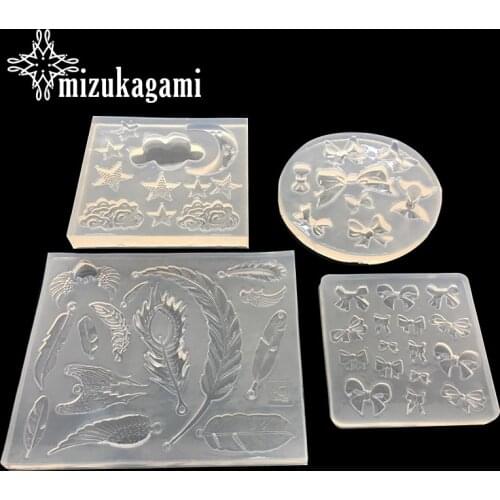 1pcs UV Resin Jewelry Liquid Silicone Mold Moon/Bowknot/Feather Resin Charms Molds For DIY Intersperse Decorate Making Jewelry