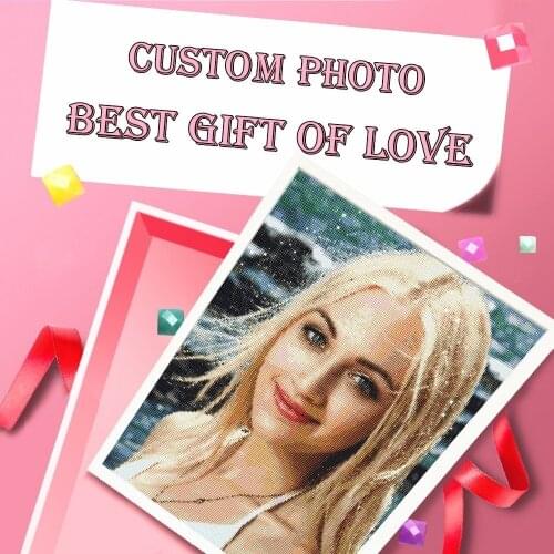 AZQSD Diamond Embroidery Photo Custom 5D DIY Diamond Painting Make Your Own Diamond Mosaic Full Square&Round Drill Gift