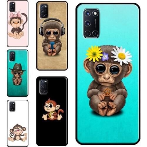 Monkey Gorilla Ape Baby Case For OPPO A9 A5 A53 A31 2020 A52 A72 A15 A83 A91 A93 A5S Find X3 Pro Reno 2 Z Funda