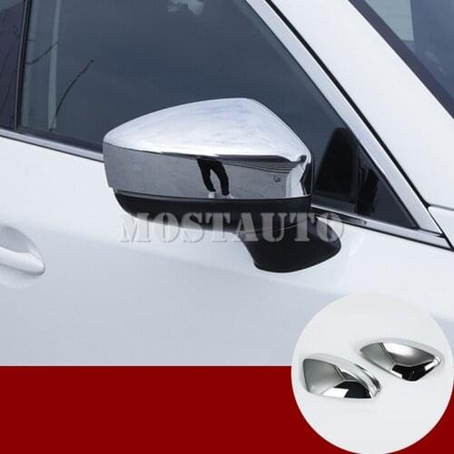 For Mazda CX-5 KF ABS Chrome Rearview Mirror Frame Trim Cover 2017-2019 2pcs Silver/Black Car Accessories Interior Car Decor
