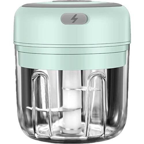 Electric Garlic Chopper 250ml Electric Mini Garlic Chopper Garlic Cutter Garlic Masher USB Rechargeable Powerful Blender