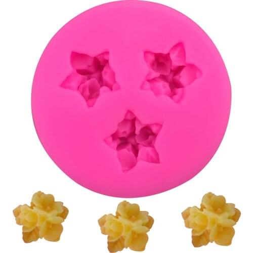 Flowers Shaped DIY fondant silicone soap mould form chocolate jelly pastry candy cake cupcake decoration kitchen clay tool F0206