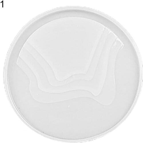 Flexible Epoxy Silicone Mold Easy to Release Round Shape Island Print DIY Cup Mat Casting Silicone Mould for Coaster Cup Mat