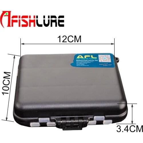 Fishing Box Accessories Waterproof Eco-Friendly Fishing Lure Bait Tackle Waterproof Storage Box Case With 15 Compartments Black