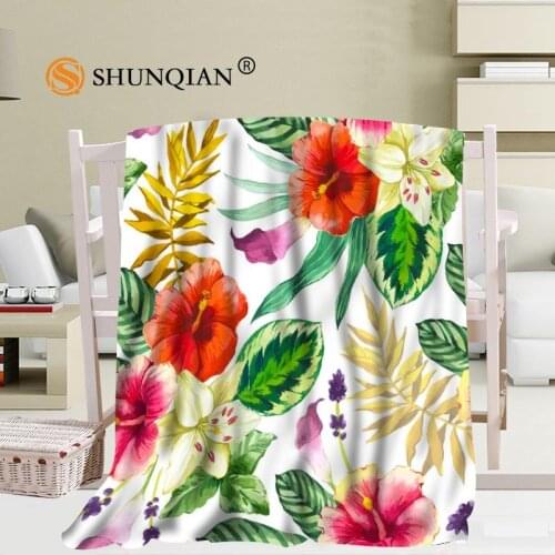 Custom Flower Pattern Blanket Soft DIY Your Picture Decoration Bedroom Size 56x80Inch,50X60Inch,40X50Inch A7.10
