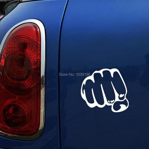 New Styling Decorative Fist Holding Creative Reflective Car Whole Body Trunk Rear Glass Door Stickers Decal Waterproof Vinyl