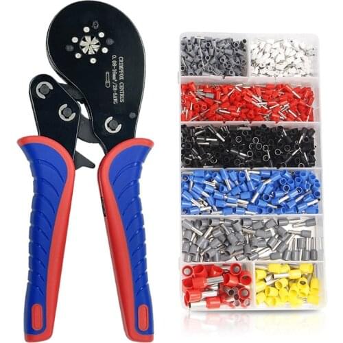 HSC8 16-6 Wire Ferrule Crimping Pliers Hexagonal Ratchet Crimper For End Sleeves And Tubular Terminals 0.08-16mm² Hand Tool Kit