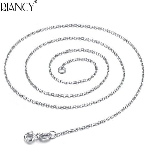 100% 925 Sterling Silver chain Necklace16/18 inch o shape chain two color can choose