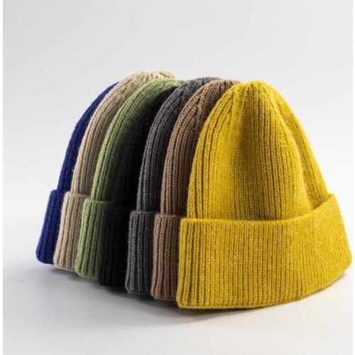 Casual The New Hats For Women Autumn Winter Faux Rabbit Fur Knitting Foldable Unisex Men Cap Female Cover Head Cap Beanie Hats