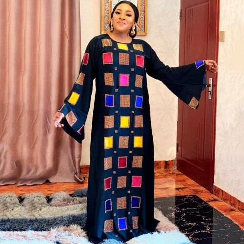 Richkeda Store New 2021 Summer New African Dresses For Women Ankara Dashiki Long Dress Bazin Robe Africain Femme Plus Size