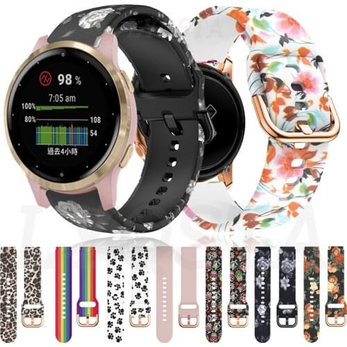 18mm Silicone Band Strap Quick Release Watchband Bracelet For Garmin Vivoactive 4S 3S/Move 3S/Active S/Rey Smart Watch Accessory