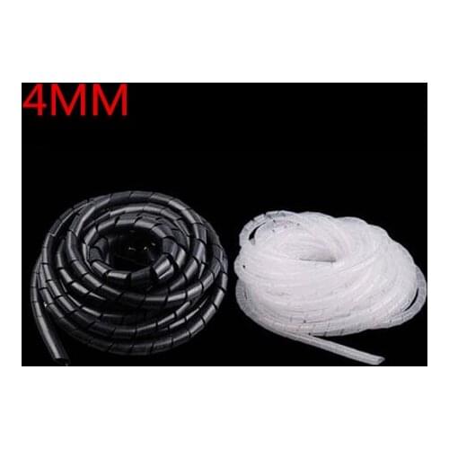 Spiral wrapping band SWB-04 diameter 4mm About 21.5M Length Black Cable casing Cable Sleeves Winding pipe Spiral Wrapping