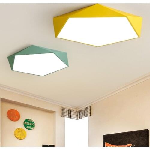 Nordic modern minimalist geometric 220V LED smart acrylic ceiling light for living room bedroom room childrens room study hotel