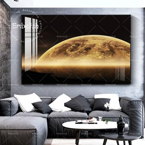 Embelish Moon Landscape HD Spray On Canvas Paintings For Living Room Modern Home Decor Posters Wall Art Pictures Artworks