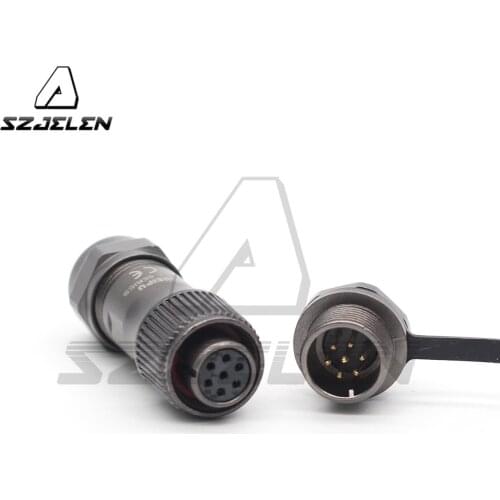 WEIPU ST12 series 7 pin Wire Connector Aviation Rear-nut Waterproof Connector Male Socket Female Plug IP67
