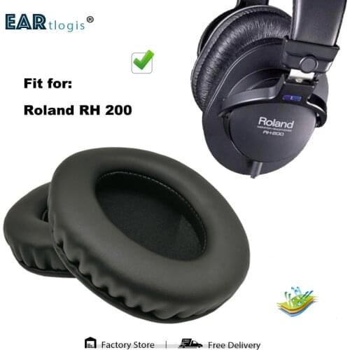 Replacement Ear Pads for Roland RH 200 RH200 RH-200 Headset Parts Leather Cushion Velvet Earmuff Earphone Sleeve Cover