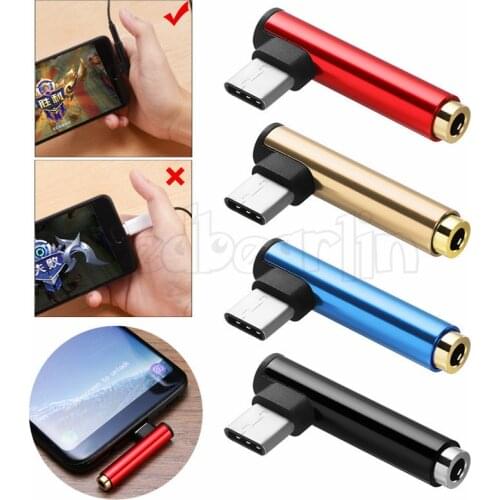 50pcs 2 in 1 Type C Male To 3.5 Headphone Port Female Adapter Type-C Audio Charging Adapter 3.5mm Jack Earphone Splitter