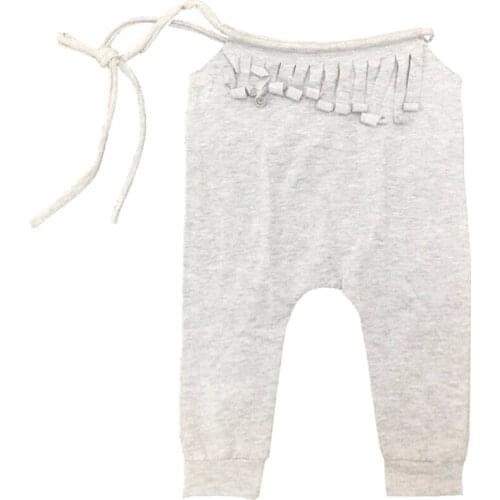 Baby Girls Tassel Rompers Girl Summer Harem Jumpsuit Girls Cotton Plain Purple Tank Romper Girls Fashion Jumper 2021 30