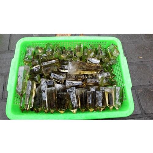 1KG NATURAL RAINBOW SMOKEY CITRINE QUARTZ CRYSTAL POINT HEALING,Wholesales Price Free Shipping