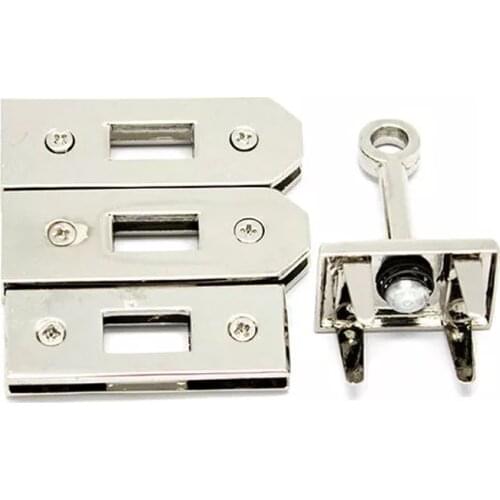 Silver-plated 47 x 17 mm Rectangle twist purse/bag lock , high quality bag
