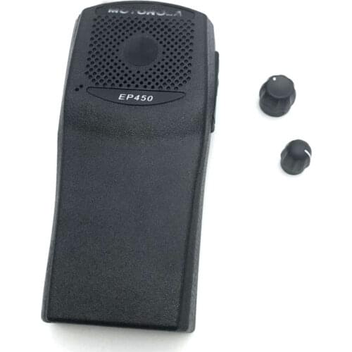 Replacement Front Casing with Volume Knobs Repair Housing Cover Case Shell for Motorola EP450 EP-450 Walkie Talkie Two Way Radio