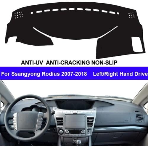 Car Auto Inner Dashboard Cover For Ssangyong Rodius 2007 - 2018 Center Console Protector Carpet Dashmat 2017 2016 2015 2014 2013
