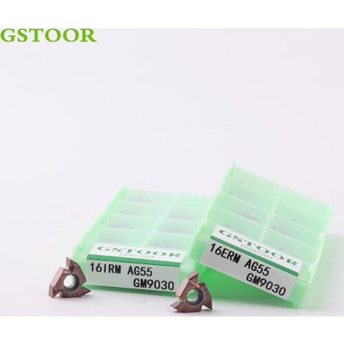 10PCS 16ER IR M AG55 AG60 GM9030 Lathe Tools Cutter CNC Carbide Inserts Thread Turning Tool For Processing Stainless Steel