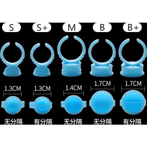 100 pcs/pack Blue Disposable Ring Cup Grafting Eyelash Glue Tray Tattoo Pigment Ink Pallet Adhesive Holder