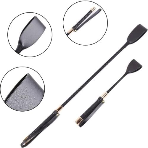 30-60CM Bondage Slim Leather Riding Crop Horse Whip pony Spanking Knout BDSM Lash Fetish Flogger Sex Product For Couples Women