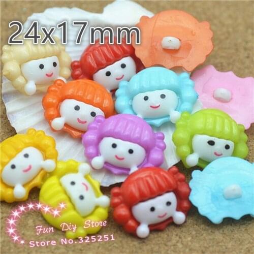 50pcs baby girl plastic cartoon button mix color wholesale Childrens clothes button accessories