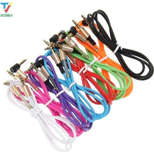 3.5mm Jack Audio Cable 3.5mm Male To Male 90 Degree Right Angle Car Aux Auxiliary Audio Cable Cord for Phone PC 500pcs/lot