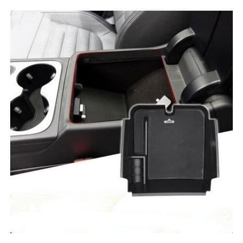 Car Styling Dedicated Modified Central Armrest Storage Box Glove phone holder Tray Pallet Case For Volkswagen vw Touareg 2016