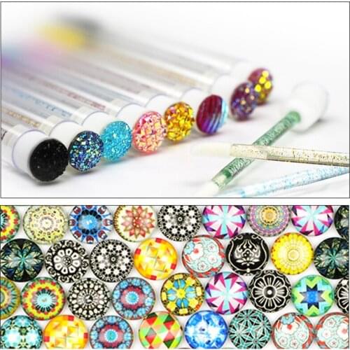 Shiny tube mascara brush with diamond portable grafting reusable tube eyebrow eyelash brush with crystal rod dust-proof