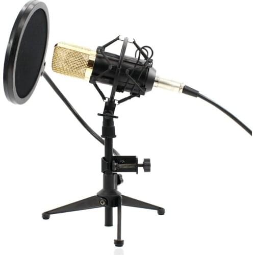 BM-700 Condenser KTV Microphone BM700 Cardioid Pro Audio Studio Vocal Recording Mic KTV Karaoke With Metal Tripod and Pop filte