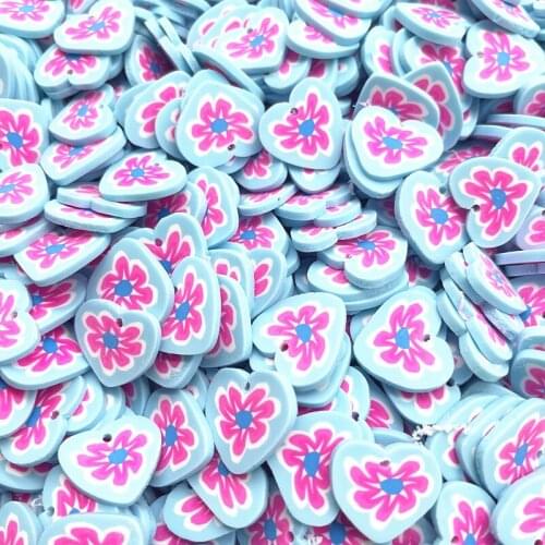 15pcs 20mm Color Fruit/flowers Beads Flakes Polymer Clay Spacer Beads for Jewelry Making DIY Earring Necklace Bracelet #25