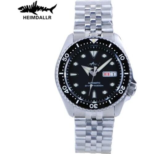 HEIMDALLR Sharkey SKX007 Mechanical Watch Men Dive Sapphire 41MM Dial Luminous NH36A Automatic Diver Watches 200M Diving Watch