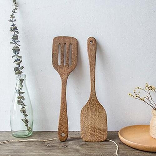 Wooden Turner Wood Shovel For Non-stick Pan Rice Spoon Kitchen Cooking Tool Wooden Spatula Cookware Kitchen Accessories