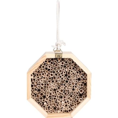 Wooden Insect Bee House Wood Bug Room Hotel Nesting Box Suitable For Nesting Insects And Honey And Decorating Gardens