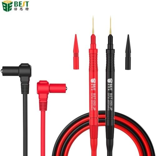 2000V 20A Test leads with thin replaceable probe tip and insulated silicone leads for digital multimeter accept banala plug