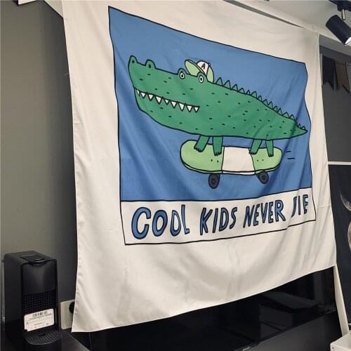 Crocodile Cartoon Clothing Hanging Tapestry Polyester Hanging Tapestries Yoga Mats Crocodile Wall Tapestry Wallpaper Wall