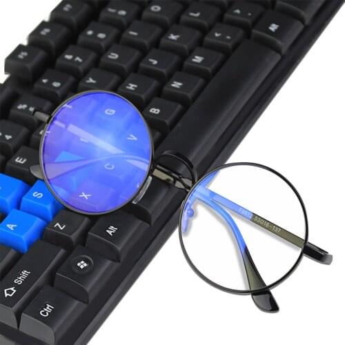Round Metal Glasses for Computer Anti Blue Ray Frame Women Men Eyeglasses Transparent Spectacles Oculos De Grau