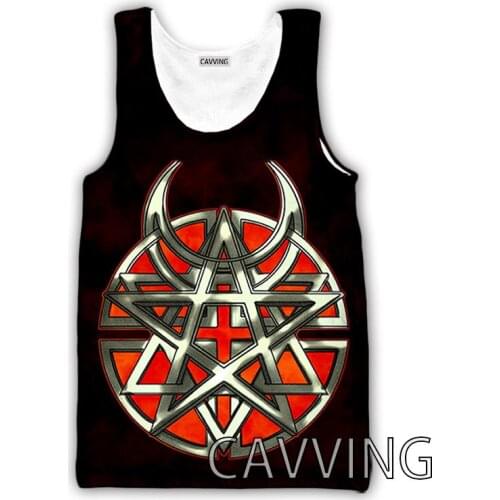 CAVVING 3D Printed Disturbed Rock Band Tank Tops Harajuku Vest Summer Undershirt Shirts Streetwear for Men/women