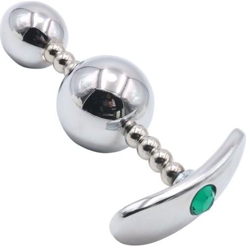 Metal Anal Beads Anus Dilator Masturbator G Spot Stimulator Adult Toy Stainless Steel Anal Plug Sex Toys For Woman Butt Plug