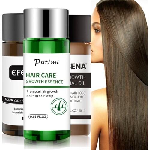 Putimi Powerful Hair Growth Serum Essence Prevent Hair Loss Products Longer Thicker Hair Anti Baldness Hair Growth Essence