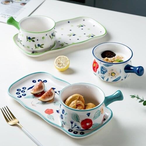 One person breakfast set Japanese Family steak childrens breakfast plate ceramic plate