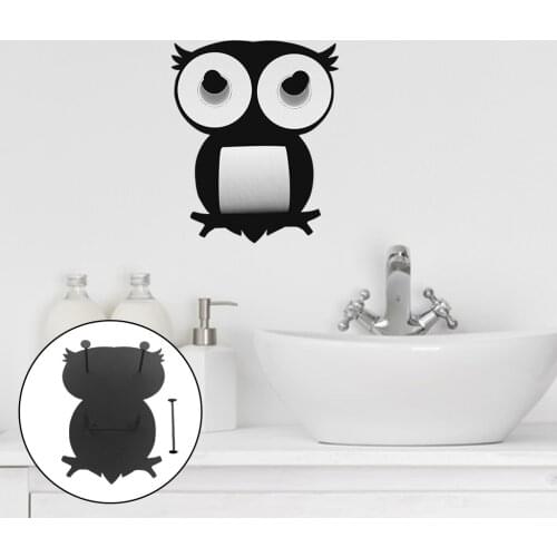 Wall Mounted Owl Toilet Roll Holder Novelty Bathroom Ornament Tissue Holder