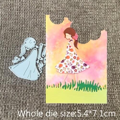 New Design Craft Metal Cutting Dies cut die lovely walking dress girl Scrapbooking Album DIY Paper Card Craft Embossing Die Cuts