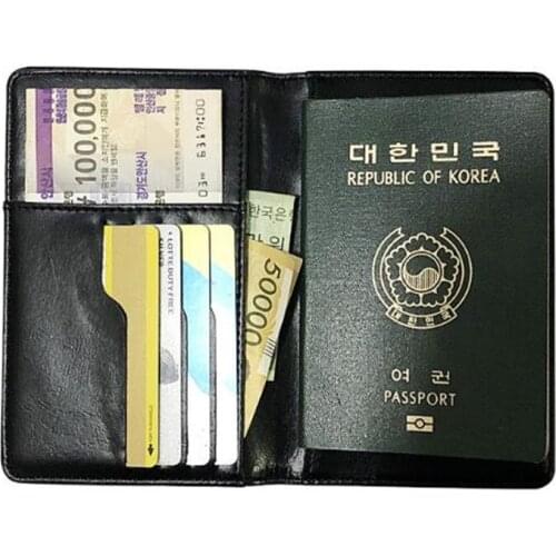 Hot Sale Minimalist Passport Cover Waterproof Men Card Holder Travel Passport Holder Casual Leather Card Wallet Documentpakket