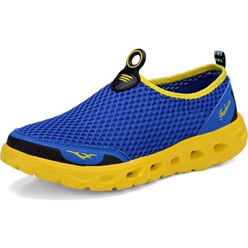 Beach shoes spring 2020 new lightweight mesh shoes brand running shoes Slip-On outdoor womens fashion sneakers men shoes 35-48