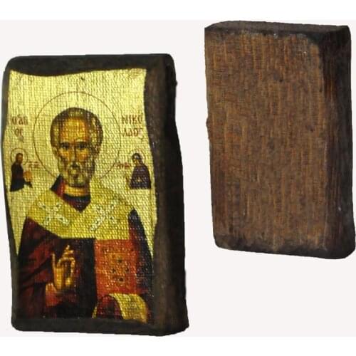 ST NICHOLAS Orthodox Replica Byzantium Icons Churches Home Decoration Accessories Noel Christmas Yule Gold Leafs Hagia Sophia